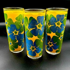 EVC - Retro Hibiscus Tom Collins / Iced Tea glasses - set of 3